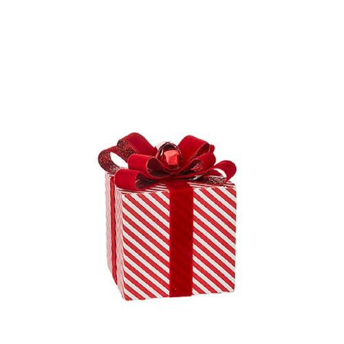 RAZ Imports Striped Package Ornament - Small (4202415SM)