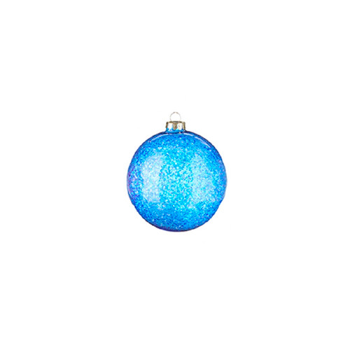 RAZ Imports 4.5" Glittered Ball Ornament - Blue (4224623A)