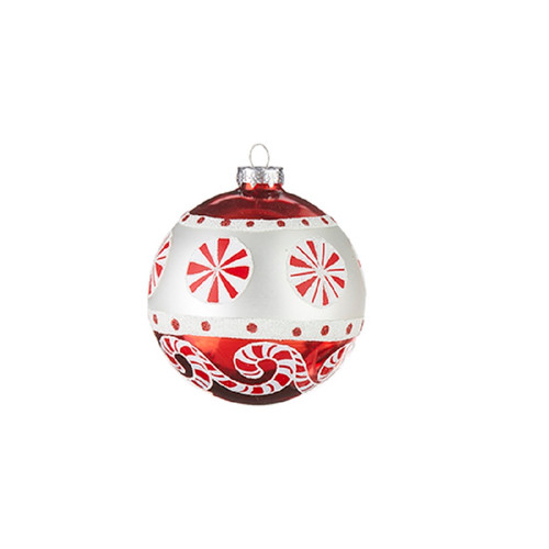 Raz Imports 4" Peppermint Pattern Ornament - Candy Cane (4224505A)