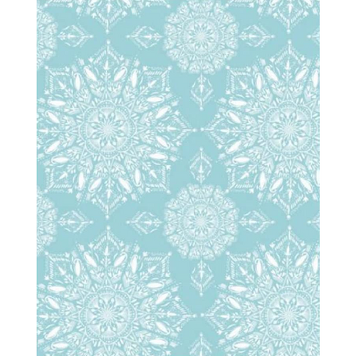 The Gift Wrap Company Jumbo Gift Wrap Roll, Winter's Mandala - White