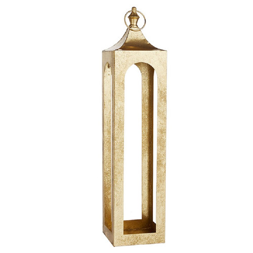 Raz Imports Metal Lantern, Gold - 29" (4017075)