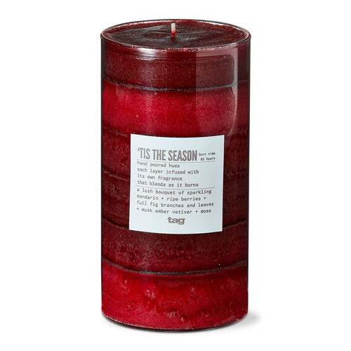 TAG Fragrance Fusion Candle, 'tis The Season, Red - Large (G15907)