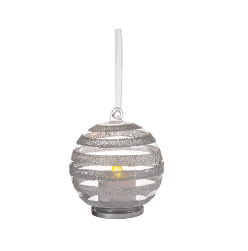 Ganz LED Ornament, Silver (LLX1356B)