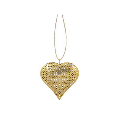 Midwest Ornament, Gold Heart - Dots (CX177544A)