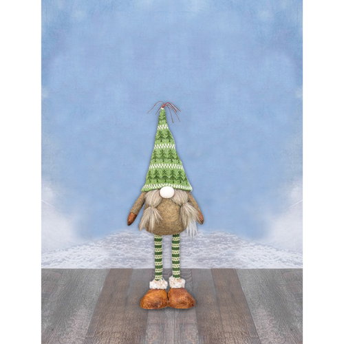 Hanna's Handiworks Stretch Leg Wooly Gnome, Brown Shirt