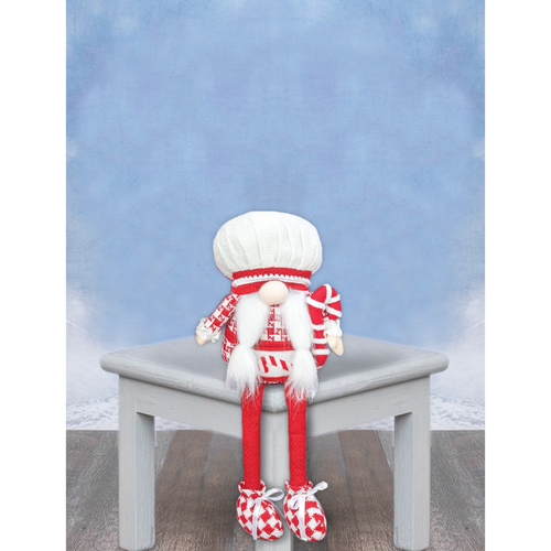 Hanna's Handiworks Dangle Leg Picnic Chef Gnome, Candy Cane (12747A)