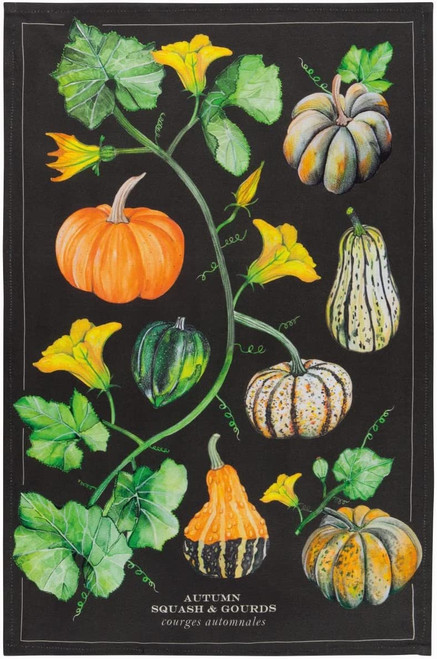 Now Designs Printed Dishtowel, Autumn Squash (2177364)