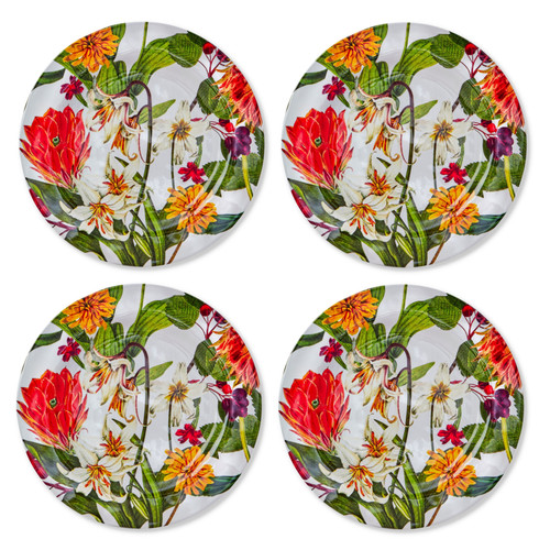 TAG Melamine Dinner Plates, The Botanists - Set of 4 (G16300)