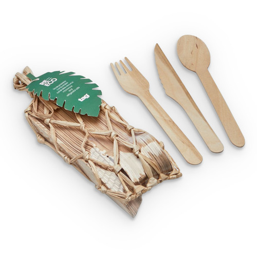 TAG Eco Wooden Cutlery, Set of 36 (G16356)