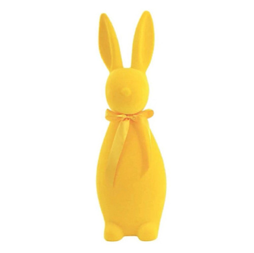 One Hundred 80 Degrees 27" Button Nose Bunny, Flocked - Yellow (WH0135D)