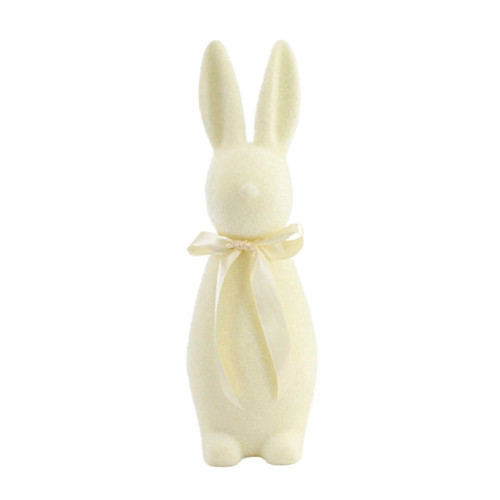 One Hundred 80 Degrees 16" Button Nose Bunny, Flocked - Cream (WH0139C)