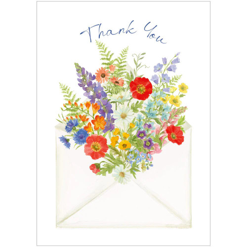 Caspari Thank You Notes, Bouquet - Box of 6 (93607.48)