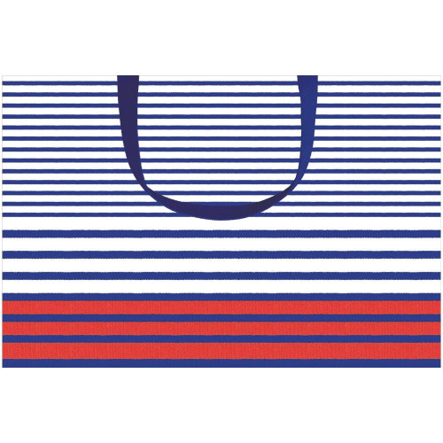Caspari Gift Bag, Breton Stripe - Medium (10041B5)
