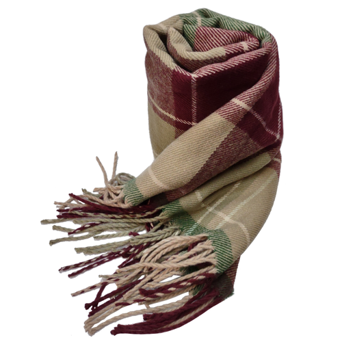 Ganz Scarf, Holiday Plaid - Ivy (SCV9003-IVY)