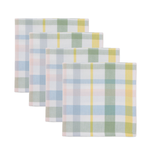 Design Imports Napkins, Macarons Plaid - Set of 4 (755178)