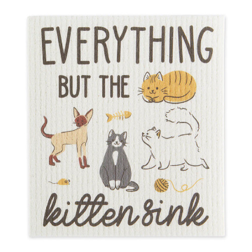 Design Imports Swedish Dishcloth, Kitten Sink (755278)