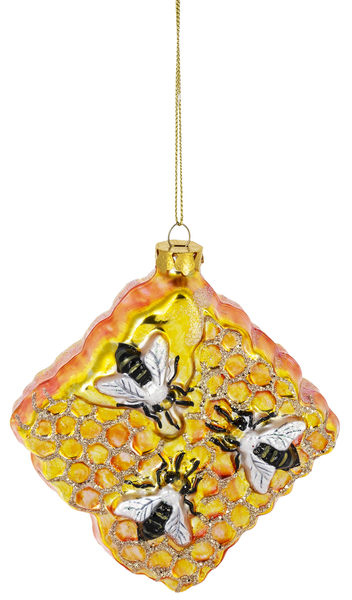 Ganz Ornament, Bee - Honeycomb (MX183945A)