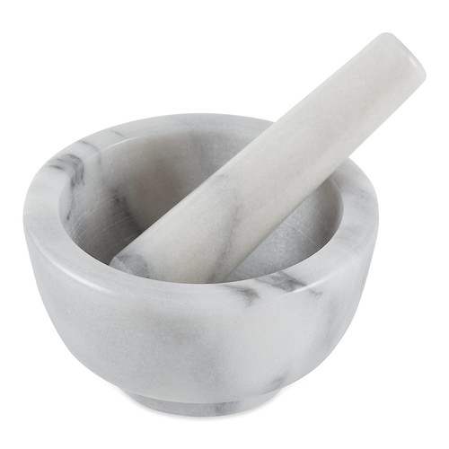 RSVP International Marble Mortar & Pestle, White (MOR 2)