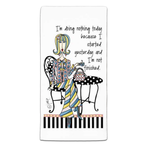 CJ Bella Dishtowel, I'm Doing Nothing (DM3-211)