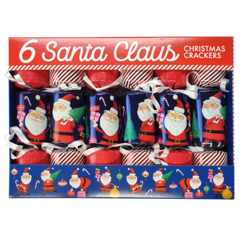 The Gift Wrap Company Mini Christmas Crackers, Santa's Folly - Set of 6 (11325)