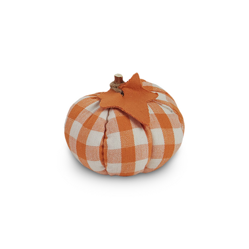 Park Designs Mini Pumpkin, Plaid (8649-987PLD)