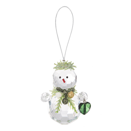 Ganz Teeny Mistletoe Snowman Ornament, Holding Heart (KK626D)