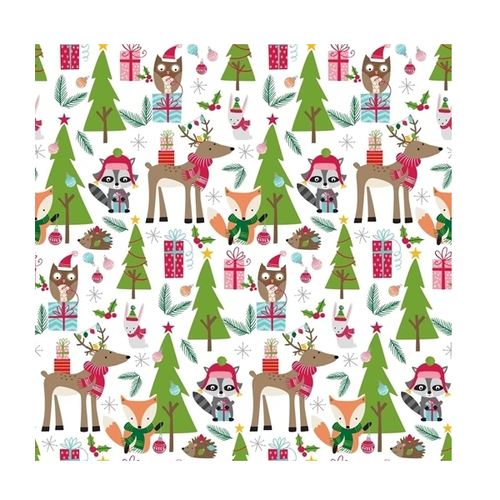The Gift Wrap Company Jumbo Gift Wrap Roll, Woodland Social (76-4935)