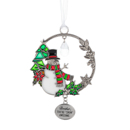 Ganz Wreath Ornament - Brother You're Snow Awesome (EX30747)