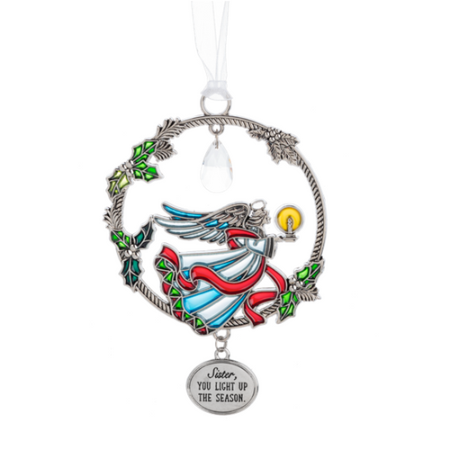 Ganz Wreath Ornament - Sister You Light Up The Season (EX30748)