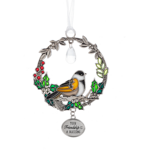 Ganz Wreath Ornament - Your Friendship is a Blessing (EX30754)