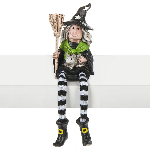 Ganz Shelf Sitter, Witch with Cat (EH45720A)