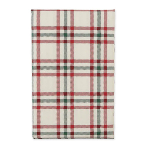 Design Imports EcoVinyl Tablecloth: White Plaid - 60" Round (755602H)