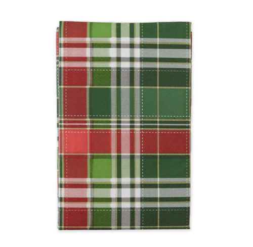 Design Imports EcoVinyl Tablecloth: Green Plaid - 60" Round (755602I)