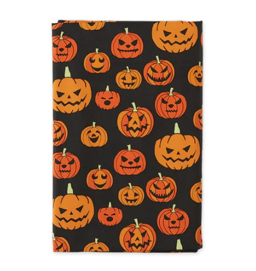 Design Imports EcoVinyl Tablecloth: Jack-o-lanterns - 60" Round (755595C)