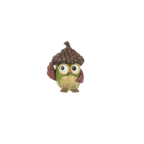 Ganz Charm, Owl - Green/Beige (ER51272D)