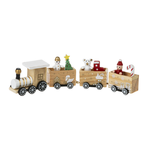 Ganz Christmas Train Figurines, Beige (EX28015A)
