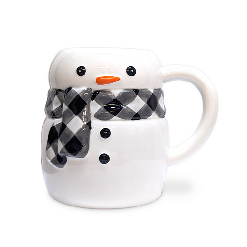 Ganz Holiday Plaid Mug, Snowman (EM20856)