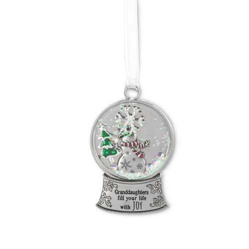 Ganz Snowglobe Ornament, Granddaughters Fill Your Life With Joy (EX30557)