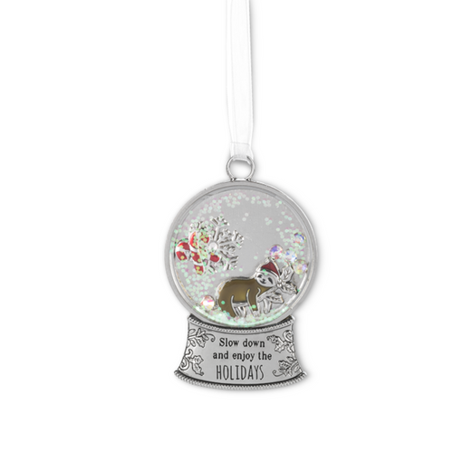 Ganz Snowglobe Ornament, Slow Down & Enjoy The Holidays (EX30565)