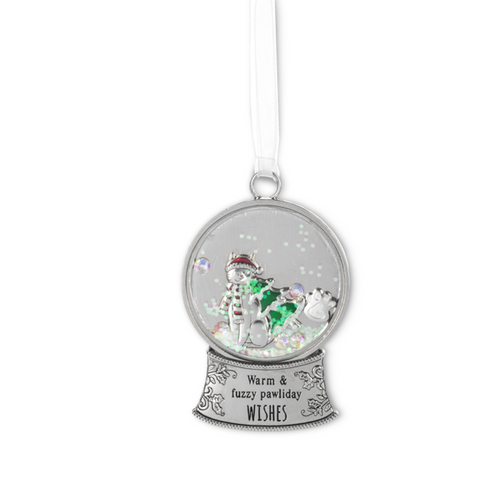 Ganz Snowglobe Ornament, Warm & Fuzzy Pawliday Wishes (EX30573)