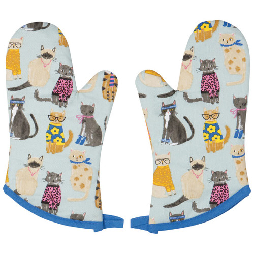 Now Designs Oven Mitts, Feline Fine - Set of 2 (2143009)