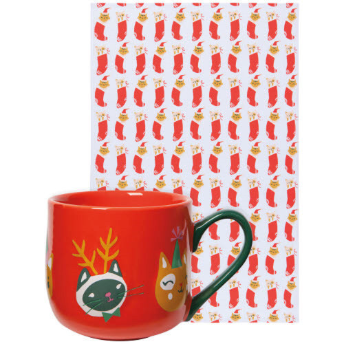 Now Designs Mug and Dishtowel Set, Let it Meow (JMG1120D)