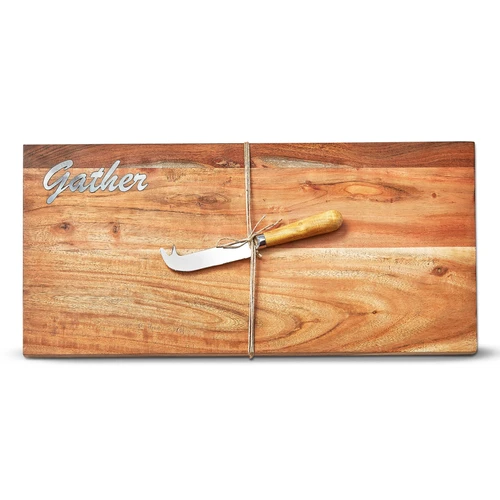 TAG Gather Cheese Board & Knife Set, Natural (G15829)