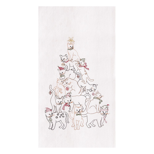 C&F Home Kitchen Towel, Cat Christmas (86171211)