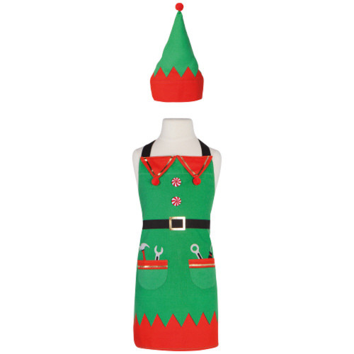 Now Designs Kid's Apron & Hat Set, Elf Daydream (JKA1444D)