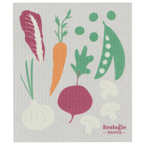 Now Designs Swedish Sponge Dishcloth, Veggies (2000077)