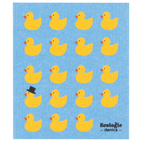 Now Designs Swedish Sponge Dishcloth, Rubber Duckies (2000258)