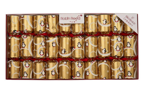 Robin Reed 8.5" Crackers, Playful Penguin - Box of 10 (42307)