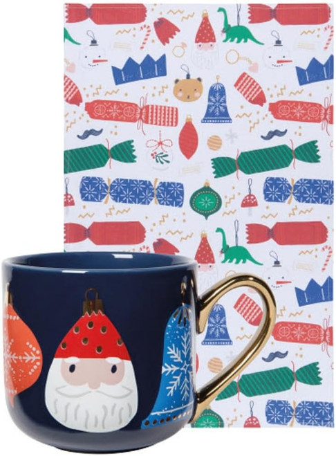 Now Designs Christmas Charms Mug and Dishtowel Set of 2 (JMG1126D)