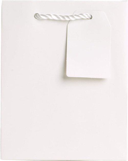 Jillson & Roberts Gift Bag, White Matte - Small (ST924)